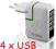 Ładowarka sieciowa 4X USB 8312 Pentagram 2A MP3