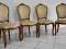 KOMPLET KRZESEŁ LUDWIKOWSKICH ORZECH WELUR
