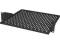 Półka RACK 19" 2U stała 400mm z rastrem czarn