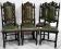 KOMPLET 6 KRZESEŁ STYL GDAŃSKI POCZĄTEK XX W.