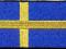 Naszywka Flaga Szwecji średnia 3,5x5,5