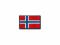 Norwegia - Naszywka Flaga Norwegii 7,1 x 4,5 cm