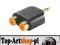 ADAPTER PRZEJSCIE JACK 3,5mm 2x RCA CHINCH GOLD