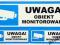 2513 Naklejka UWAGA OBIEKT MONITOROWANY pod szybę