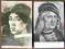 stare pocztówki PORTRET lata 20 - 2 sztuki