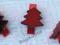 CHOINKA CZERWONA CHOINKI NA SPINACZU
