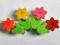 Kwiatki filcowe na klamerce  4 szt