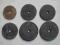 Zestaw 6 centymów belgijskich 1939-1946