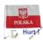 Flaga samochodowa Polski Koko EURO Spoko 2012 Hurt