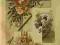 MALARSTWO ORNAMENTY AMORKI KWIATY LITOGRAFIA 1890r