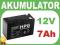 AKUMULATOR ZELOWY 7Ah 12V HPG 7 Ah FV GWAR 24m-ce