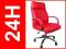 FOTEL KRZESŁO BIUROWE RICARDO CZERWONY NOWY GRATIS
