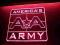 Reklama Neon AMREICAS ARMY szyld prezenter