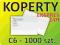 Koperty z nadrukiem C6 - 1000 szt. Ekspres