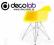 Krzesło inspirowane DAR / DSR- żółty design retro