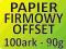 PAPIER FIRMOWY OFFSET A4 100 szt 90g Pełny kolor