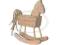 Drewniany strugany mały śliczny konik bujany