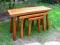 Drewniany komplet - stolik, siedzisko, ryczka