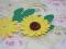SŁONECZNIKI 5szt 5,5cm  scrapbooking (0019)