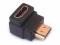 Przejście kątowe HDMI wtyk-gniazdo FullHD 1080p