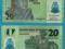 Nigeria 20 Naira 2009 plastic Stan I (UNC)