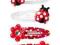 GYMBOREE 4 SPINKI DO WLOSOW polka dot ladybug NOWE