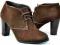 Buty balerinki botki obcas ( bo19 ) c1 Brown 40