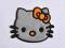 Naprasowanka naszywka  Hello Kitty POMARAŃCZOWA