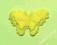 APLIKACJE- MOTYLKI 3D(57B/19)-4 szt. ŻÓŁTY