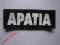 APATIA - Naszywka   sitodruk ! punk