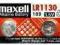 BATERIA MAXELL LR1130 LR 1130  2 SZT ----F-VAT----