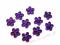 [m-craft] KWIATKI SAMOPRZYLEPNE 10 szt c.fiolet