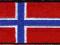 Naszywka Flaga Norwegii średnia 3,5x5,5