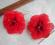 Kolczyki kwiaty szalenie eleganckie czerwone