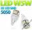POSTOJOWA XENON LED W5W 5 SMD 5050 ŻARÓWKA BIEL