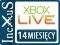 XBOX LIVE 14 MIESIĘCY GOLD PL/EU 12+2 INEXUS 24/7