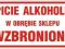 PICIE ALKOHOLU 300x150 tabliczka PCV 1mm (2szt)