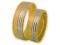 Obrączki dwukolorowe, 6 mm złoto 585, SUPER CENA