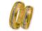 Obrączki dwukolorowe, 5 mm złoto 585, SUPER CENA