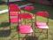 Krzesła składane taras balkon jadalnia czerwone 5s