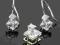SUBTELBY KOMPLET BIŻUTERII SREBRNEJ- z cyrkoniami