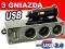 ROZDZIELACZ 3 GNIAZDA ZAPALNICZKI + GNIAZDO USB FV