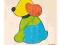 GOKI puzzle w ramce drewniane piesek 2+