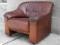 Skórzany fotel,brązowy,W-wa kur.50zł.