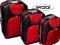 zestaw 3w1 walizki czarno czerwony KRAKÓW 24H