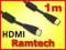 KABEL HDMI-HDMI 1M GOLD -=NAGRODZONY=- FILTR X2