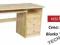 Biurko 3 Szuflady Drewniane Sosnowe Producent