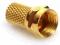 Wtyk F - RG6 złoty - AXING CFCG