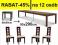 Zestaw Stół rozkładany 90-290cm + 4 krzesła