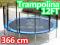 EXTRA MOCNA TRAMPOLINA +SIATKA Drabinka 366cm 12FT